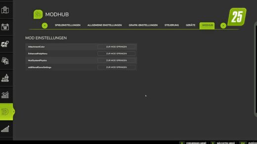 Mod-Einstellungen-Hub