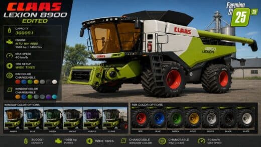 Claas Lexion 8900 Edit