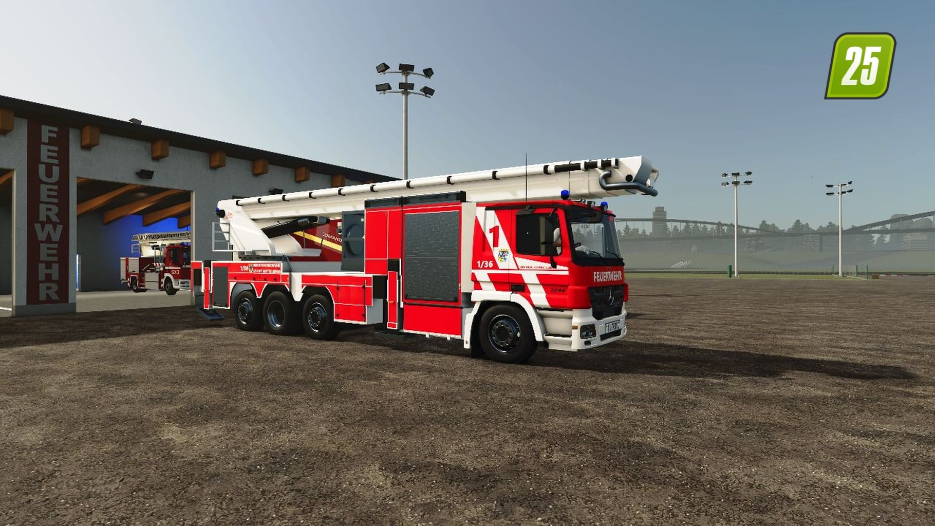 BF Mittelberg Knickgelenktes Feuerwehrfahrzeug