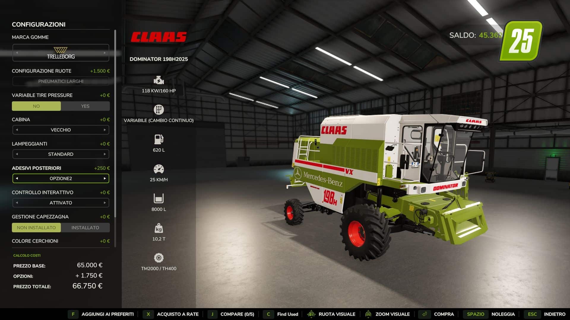 Claas Dominator 198H 2025